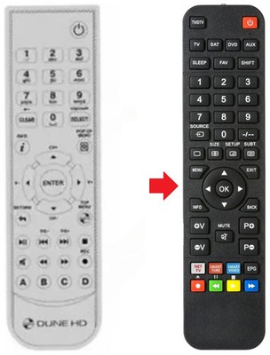 Fernbedienung geeignet für DUNE HD-TV-101 | HDTV101