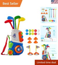 Toddler Golf Set, Plastic Kids Golf Clubs Ages 1 2 3 4 5 Old with 4 Golf Clu...