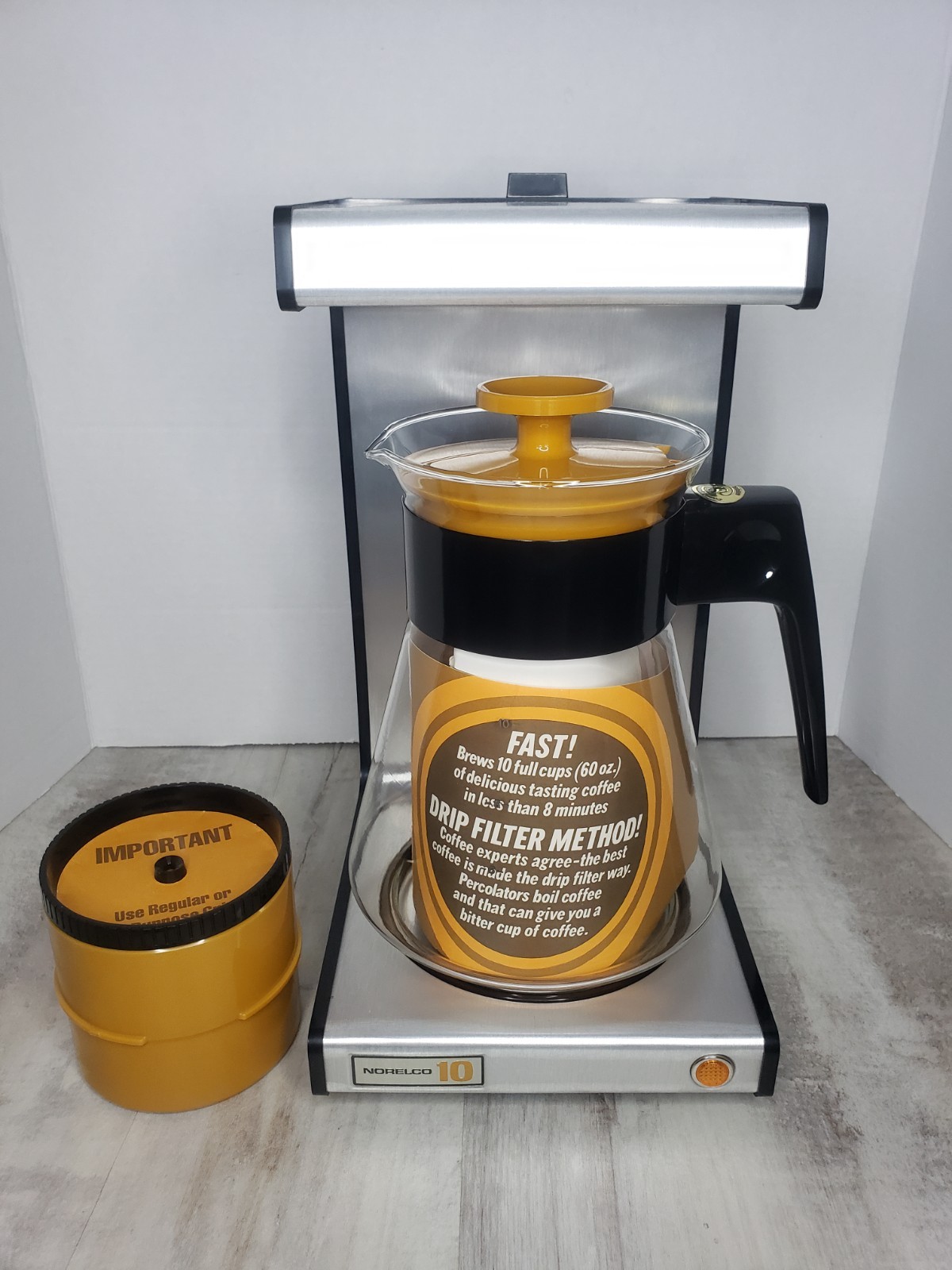 Glass Carafe Orange Lid Filter Basket Hd5135