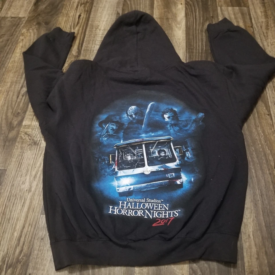 Sudadera con capucha Halloween Horror Nights Hollywood Titans of Terror 2017 talla grande Foto 2 de 4