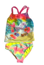 Girl's Unicorn Swimsuit Wonder Nation Size XS 4/5 Toddler Tankini Bikini 2 Pcs