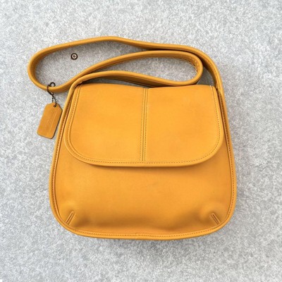 バッグ Vintage Coach LEATHER FLAP ERGO SHOULDER COACH Vintage Ergo Flap Shopper 9029 Red Leather Shoulder