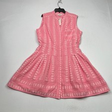 MAEVE Sleeveless V-Neck Shirt Dress Women's Size M Pink