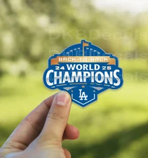 Los Angeles Dodgers 2025 World Series Champions 3.5" x 3.75" Vinyl Sticker