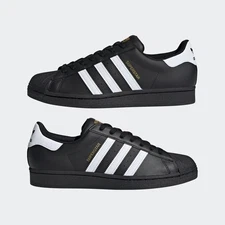Adidas Superstar Black White Lace Up Casual Sneakers Retro OG EG4959 Men's Sizes