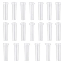 WANDIC Flower Water Tubes, 20 Pieces White Large Clear Floral Tubes Plastic F...