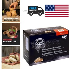 Wood Smoking Bisquettes 120 Pack Cherry Blend for Clean Smoking Experience