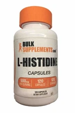 L-Histidine Bulk Supplements.con 120 Capsules 500mg Per Serving SEALED Exp 01/28