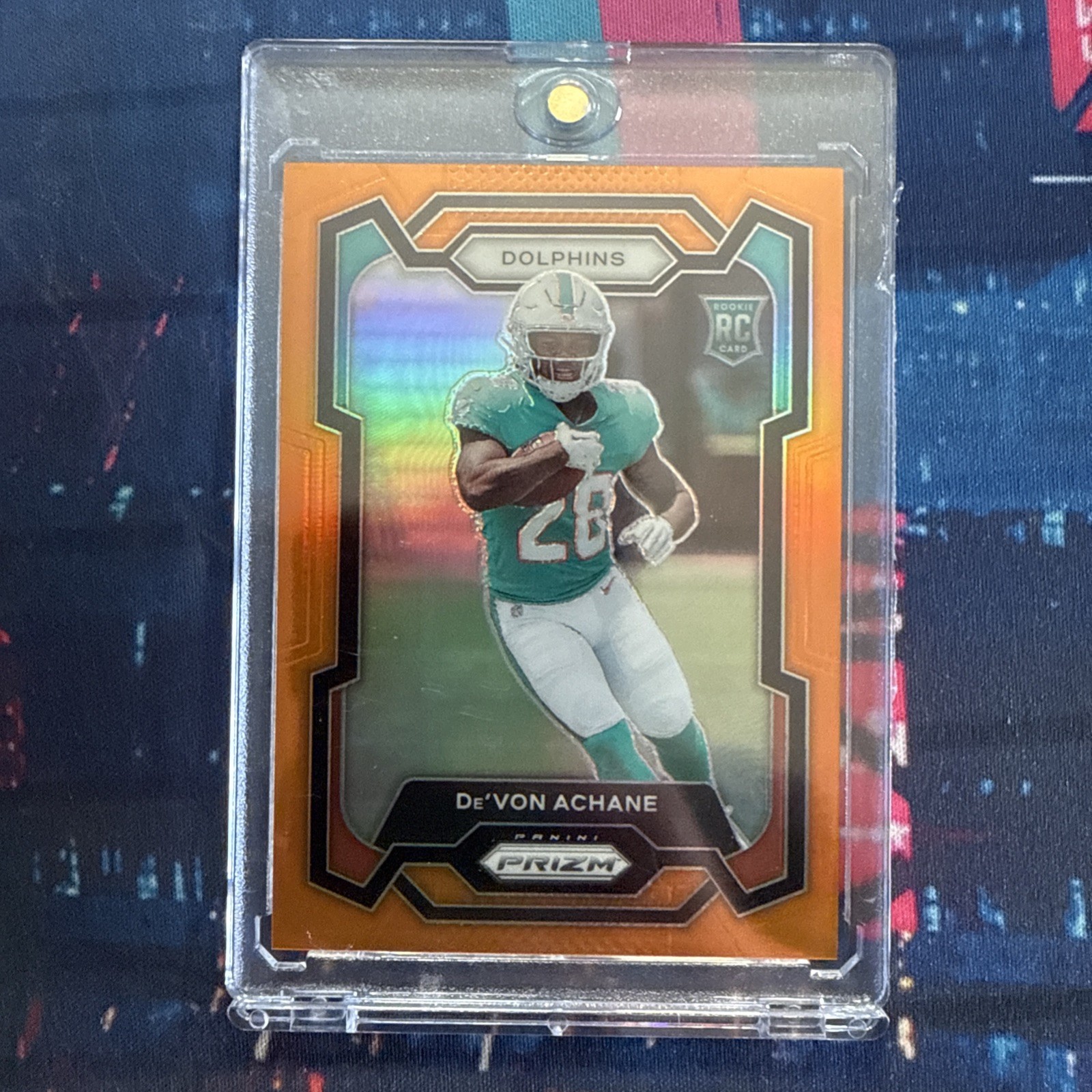 2023 Prizm NFL #365 Devon Achane RC Orange Prizm /249 SP Dolphins Rookie