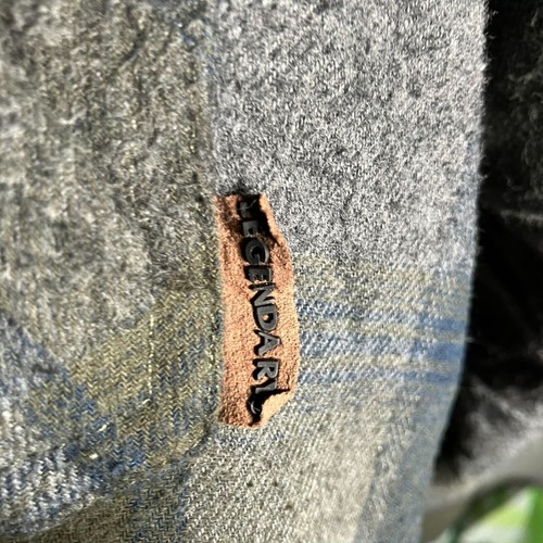 Legendary Outfitters Overshirt Mens Size L Check Quilted Hooded Snap Button - Picture 8 of 15