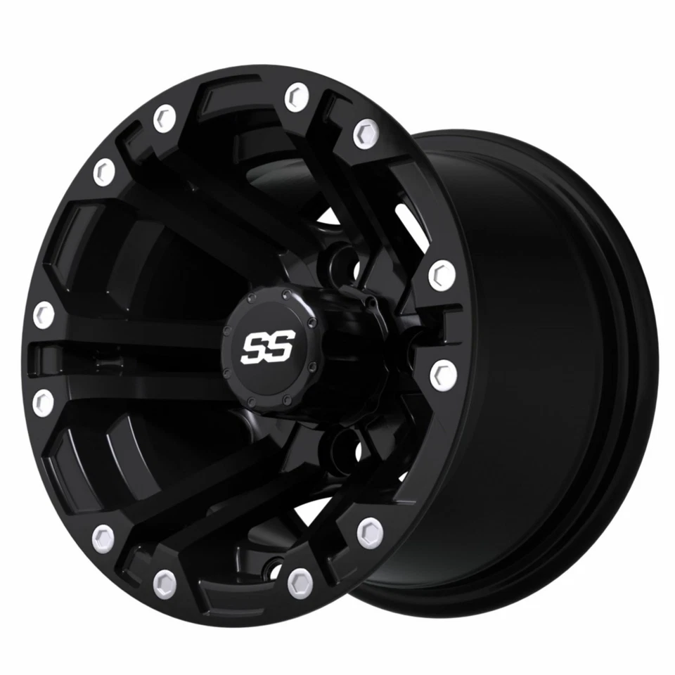GTW Specter 10 inch Matte Black Aluminum Golf Cart Wheel | 3:4 Offset | Set of 4 — 第 4/4 张图片