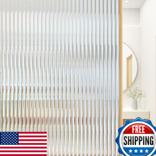 Beautyhero Adhesive Reeded Glass Window Privacy Film Shatterproof Fluted
