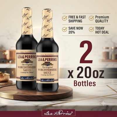 Lea & Perrins Worcestershire Sauce, 20 Fl Oz (Pack of 2)