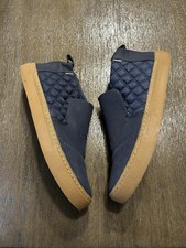 TOMS Women's Paxton Quilted Slip-On Chukka Sneakers Size 9 Navy Blue Tan Shoes
