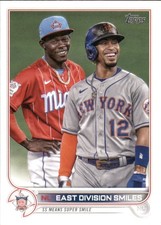 2022 Topps #98 NL East Division Smiles Jazz Chisholm Francisco Lindor - BB
