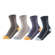 Kids Boys Girls Cotton Athletic Crew Socks X-Large 4 Pairs/Boys
