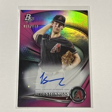Jacob Steinmetz 2022 Bowman Platinum Top Prospects Pink /199 RC Auto Diamondback