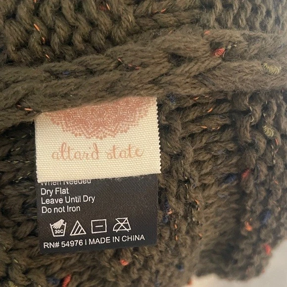 Cozy Pom-Pom Comfy Winter Beanie Set of 2- Multicolor & Alter'd State Dark Brown - Image 4 of 4