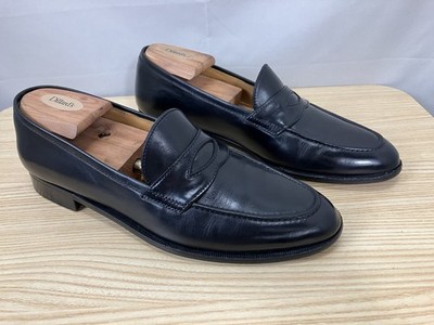 a.testoni For Wilkes Bashford Penny Loafers Mens Size 9.5 N Black Made In Italy
