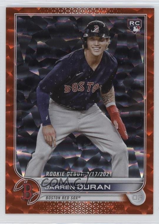 2022 Topps Update Rookie Debut Orange Foil /299 Jarren Duran #US118 Rookie RC