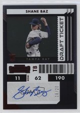 2022 Chronicles Contenders Rookie Ticket Draft Red 16/20 Shane Baz #36 Auto uk2