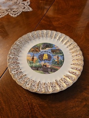 Vintage Alabama Souvenir Plate 10''