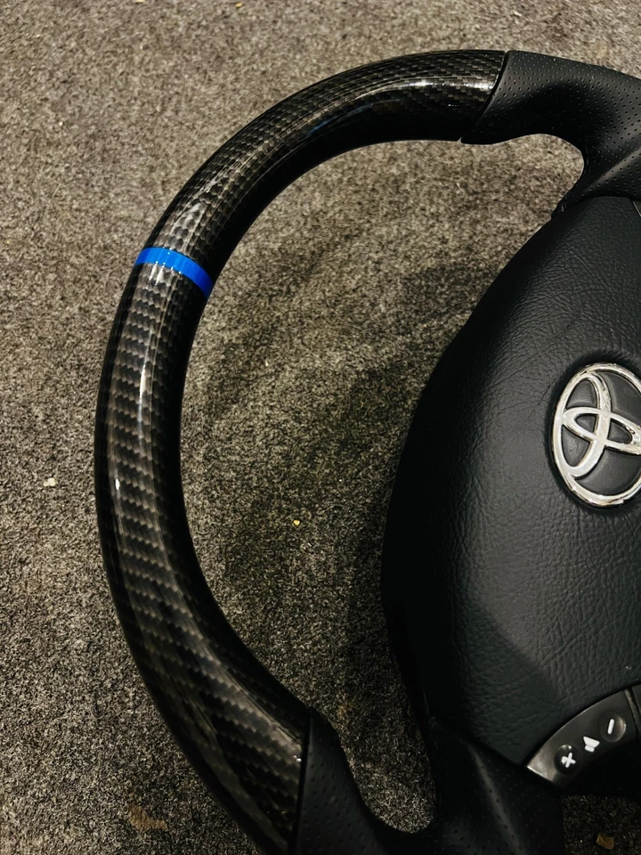 TOYOTA FJ120 LAND CRUISER 4RUNNER LEXUS LX470 HILUX VIGO CARBON FIBER STEERING - Image 4 of 4