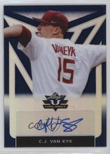 2020 Leaf Valiant Portrait Auto Blue Prismatic /50 CJ Van Eyk #PA-CVE Auto nd3