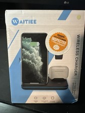 Waitiee Wireless Charger 3 in 1 15w Fast Charging Station for Apple iWatch Se/6
