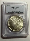 1921 Morgan Silver Dollar PCGS MS64 Blast White Nice Grade