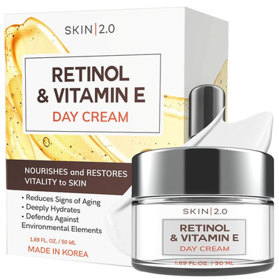 Retinol & Vitamin E Face Moisturizer - Dermatologist Tested, Hydrating, Restores