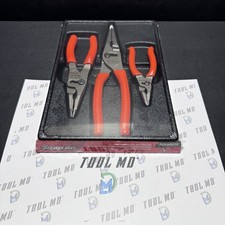 AUCTION #2 Snap-on Tools USA ORANGE 3pc Long Nose Slip Joint Pliers PL3LNSJCF