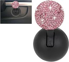 Push Start Button Cover, Rhinestone Engine Start Stop Button Joyst Color: Pink