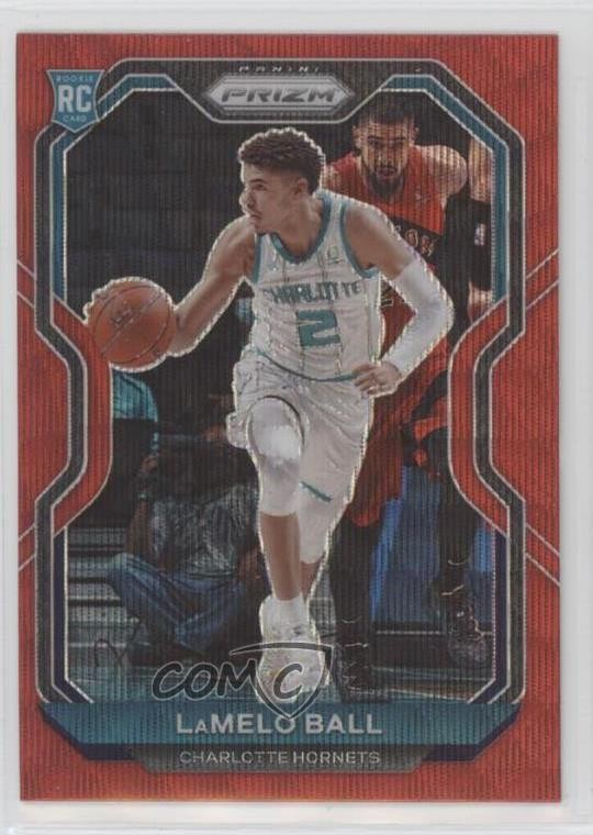 2020-21 Panini Prizm Ruby Wave Prizm LaMelo Ball #278 2v5