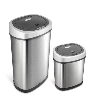 BIG SALE! (Set of 2) Nine Stars Motion Sensor Trash Can Combo CB-DZT-50-9/12-9