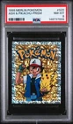 PSA 8 NM/MT 1999 MERLIN POKEMON S29 ASH & PIKACHU-PRISM