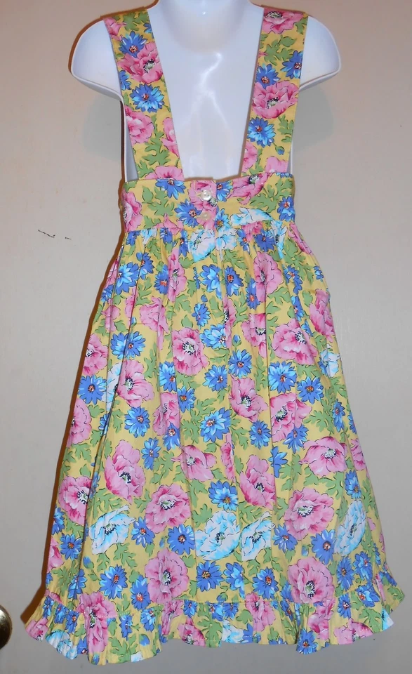 Vestido American Living Niñas Floral Delantal Volantes Dobladillo Amarillo 5 Nuevo con Etiquetas Foto 2 de 2