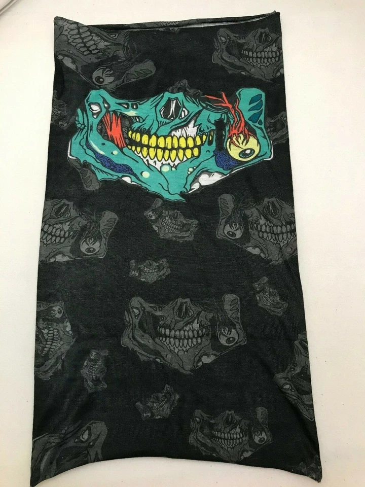 Bandana Head Wear Verde Zombie Calavera Cara Cubierta Halloween Accesorio para el Cabello  Foto 3 de 4