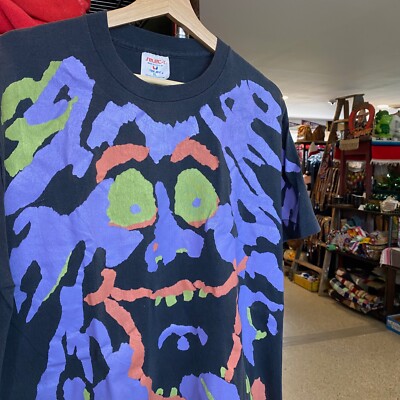 1980s Vintage GEORGE CLINTON T-shirt Parliament Funkadelic All Over Print Tee