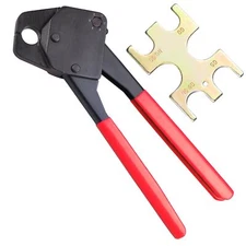 1/2" 3/4" 3/8" Pex Crimper Crimping Tool w/ Go No Go Gauge Copper Ring Plumbing