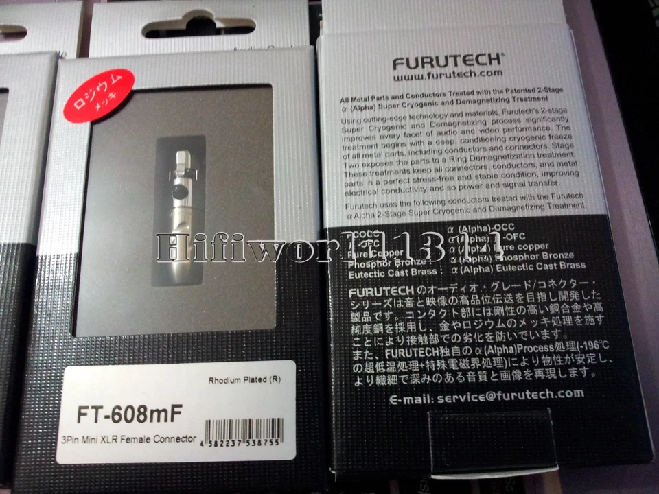 1x Furutech Rodio FT-608mF Conector 3Pines XLR Enchufe Hembra Para AKG K702 Q701  Foto 2 de 4