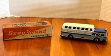 SSS GREYHOUND BUS FRICTION TOY WITH ORIGINAL BOX VINTAGE