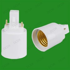 4x G24 2 Pin To E27 ES Screw Light Bulb Socket Lamp Adaptor Converter Holder