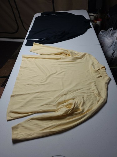 Women's Long Sleeve Shirts Set Of 2, Size 2x Yellow, Black