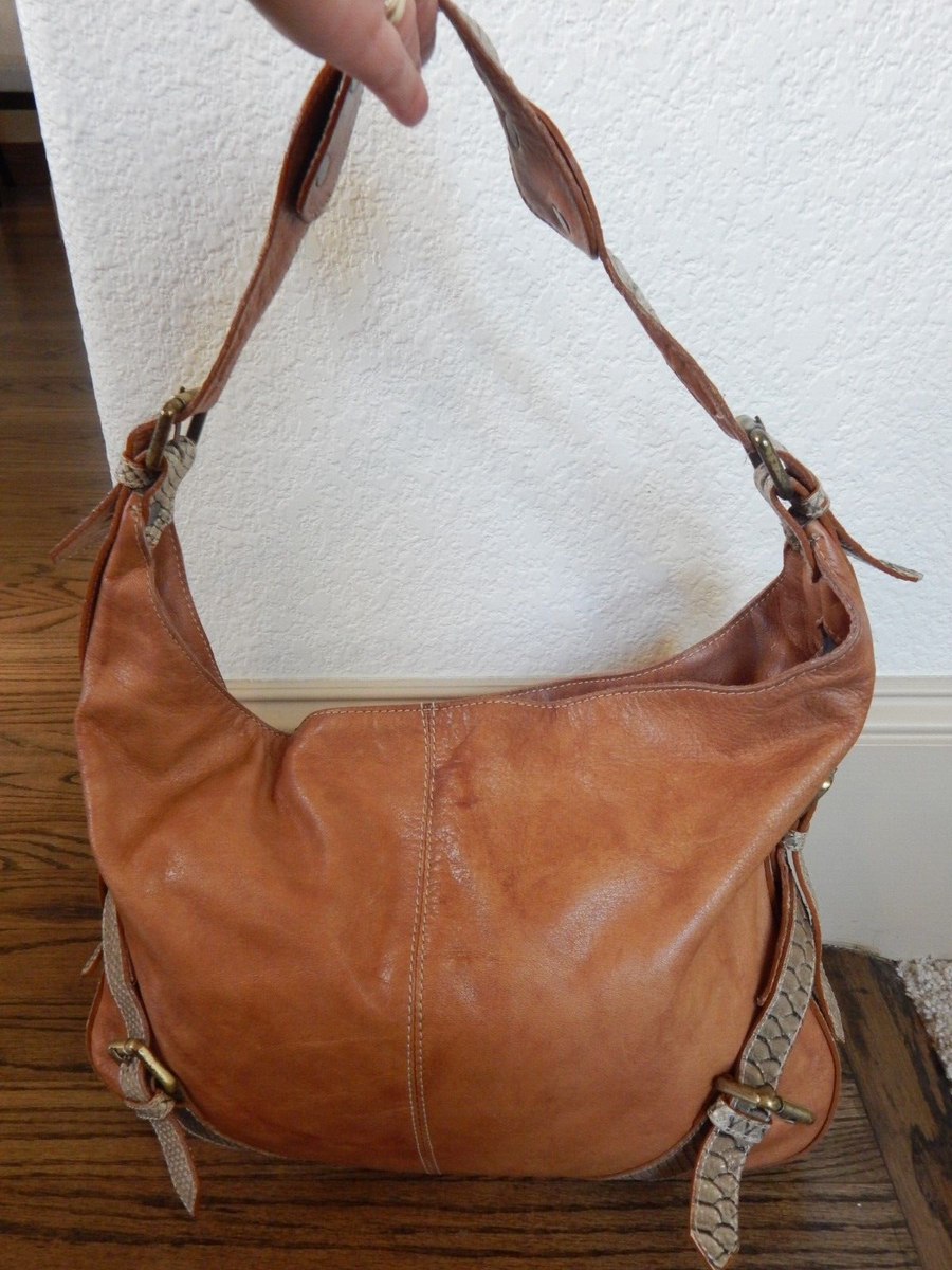 PULICATI Made In Italy Brown Leather Shoulder Bag Purse! NICE!