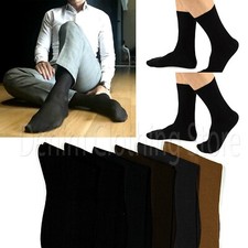 Men's Assorted Color Dress Socks Lot 6 12 Pair Casual Crew Ribbed Breathable