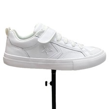 Converse Pro Blaze Youth Boys Girls Slip-on Leather Sneaker Size 2Y Solid White