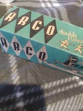 Arco Aluminum Finish Double Runner Antique Vintage Ice Skates with Box