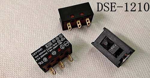 2pcs DEFOND DSE-1210 Hair dryer toggle switch 3 pins 2 positions