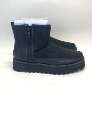 UGG Classic Rebel Biker Mini Women's Boots Black Size 10